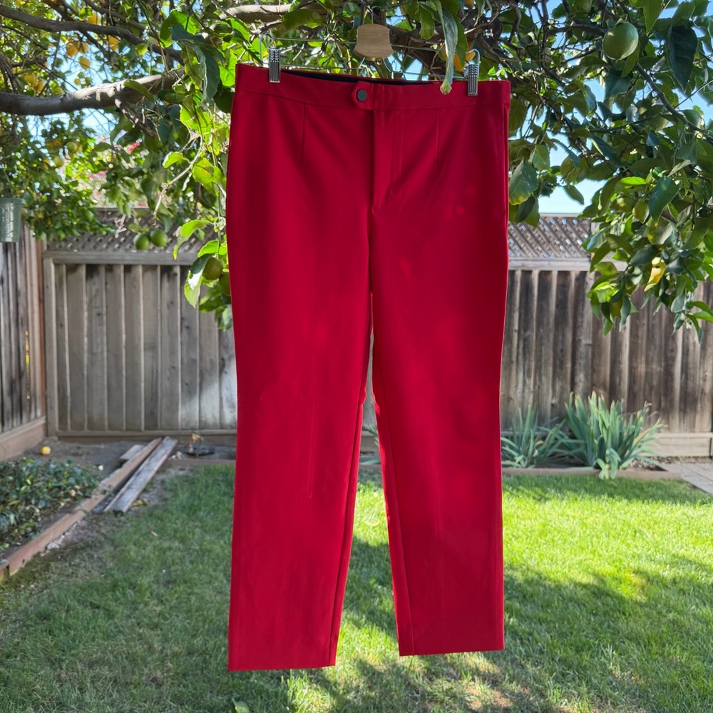 Banana Republic - Stretchy Red Trousers -  size 14 - Picture 5 of 5